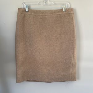 J. Crew Factory The Pencil Skirt - Wool - Tan - EUC